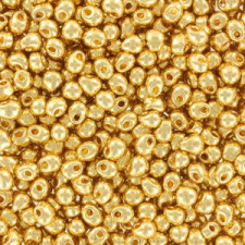 Miyuki drop beads 3,4mm 24kt Gold plated DP-191
